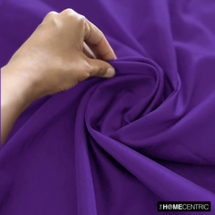 Bright Purple Art Silk / Faux Silk Fabric By The Metre