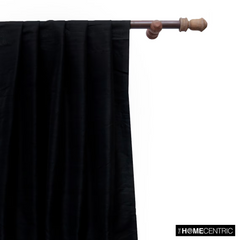 Black Silk Dupioni Fabric By The Metre