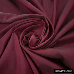 Wine Silk Dupioni Fabric By The Metre