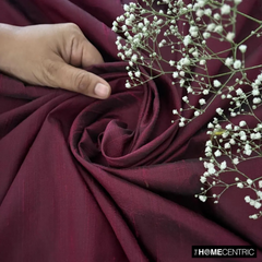 Wine Silk Dupioni Fabric By The Metre