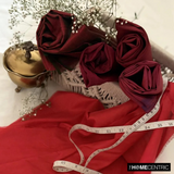 Red, Green Silk Dupioni Fabric By The Metre