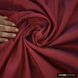 Maroon Silk Dupioni Fabric By The Metre