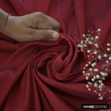 Maroon Silk Dupioni Fabric By The Metre