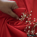 Red Silk Dupioni Fabric By The Metre