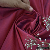 Red, Ink Blue Silk Dupioni Fabric By The Metre