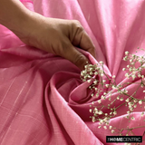 Light Pink Silk Dupioni Fabric By The Metre