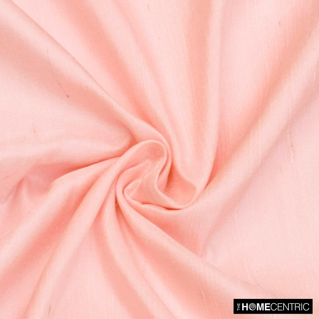 Peach Pink Pink Silk Dupioni Fabric By The Metre