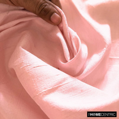 Peach Pink Silk Dupioni Fabric By The Metre