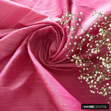 Onion Pink Silk Dupioni Fabric By The Metre