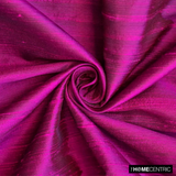 Dark Fuchsia Pink Silk Dupioni Fabric By The Metre