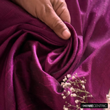 Dark Fuchsia Pink Silk Dupioni Fabric By The Metre