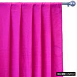 Fuchsia Pink Silk Dupioni Fabric By The Metre