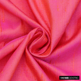 Coral Pink Silk Dupioni Fabric By The Metre