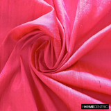 Coral Pink Silk Dupioni Fabric By The Metre