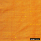 Saffron Orange Silk Dupioni Fabric By The Metre