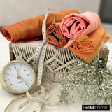 Saffron Orange Silk Dupioni Fabric By The Metre