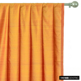 Saffron Orange Silk Dupioni Fabric By The Metre