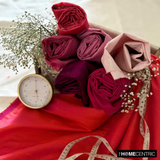 Pink, Gold Silk Dupioni Fabric By The Metre