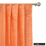 Peach Orange Silk Dupioni Fabric By The Metre
