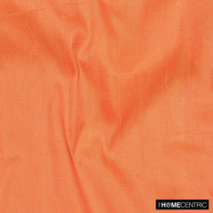 Peach Orange Silk Dupioni Fabric By The Metre