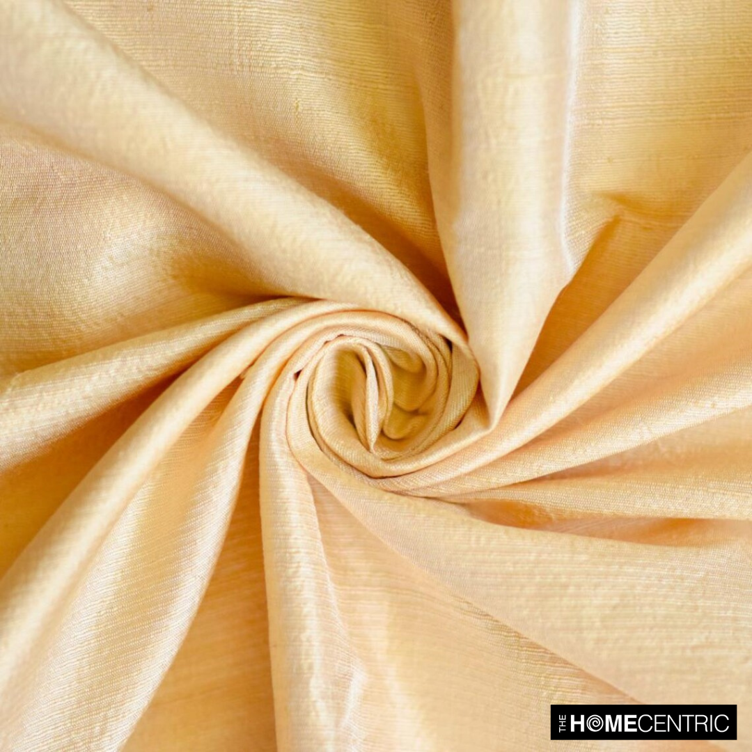 Light Gold Silk Dupioni Fabric By The Metre