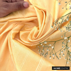 Mustard Orange Silk Dupioni Fabric By The Metre