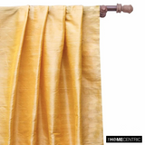 Mustard Orange Silk Dupioni Fabric By The Metre