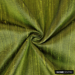 Olive Green Silk Dupioni Fabric By The Metre