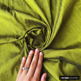 Olive Green Silk Dupioni Fabric By The Metre