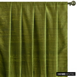 Olive Green Silk Dupioni Fabric By The Metre