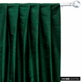 Dark Green Silk Dupioni Fabric By The Metre