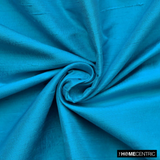 Peacock Blue Silk Dupioni Fabric By The Metre