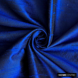 Royal Blue Silk Dupioni Fabric By The Metre