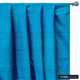 Blue, Turquoise Silk Dupioni Fabric By The Metre