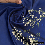 Dark Blue Silk Dupioni Fabric By The Metre
