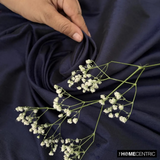 Navy Blue Silk Dupioni Fabric By The Metre