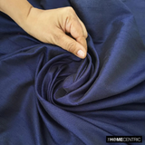 Navy Blue Silk Dupioni Fabric By The Metre