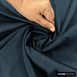 Midnight Blue Silk Dupioni Fabric By The Metre