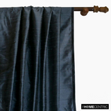 Midnight Blue Silk Dupioni Fabric By The Metre