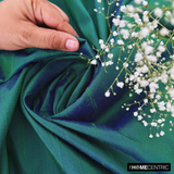 Peacock Silk Dupioni Fabric By The Metre