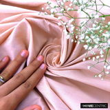 Pastel Peach 100% Pure Silk Dupioni Fabric By The Metre