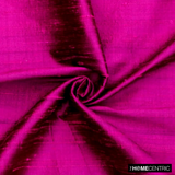Dark Fuchsia Pink 100% Pure Silk Fabric By The Metre