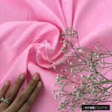 Light Pink 100% Pure Silk Dupioni Fabric By The Metre