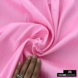Light Pink 100% Pure Silk Dupioni Fabric By The Metre