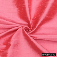 Coral Pink 100% Pure Silk Fabric By The Metre