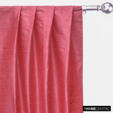 Coral Pink 100% Pure Silk Dupioni Fabric By The Metre