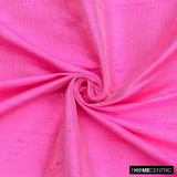 Bubblegum Pink 100% Pure Silk Fabric By The Metre