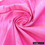 Bubblegum Pink 100% Pure Silk Dupioni Fabric By The Metre