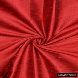 Deep Red 100% Pure Silk Fabric By The Metre
