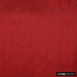 Deep Red 100% Pure Silk Dupioni Fabric By The Metre